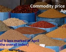Commodity price indices in April 2015